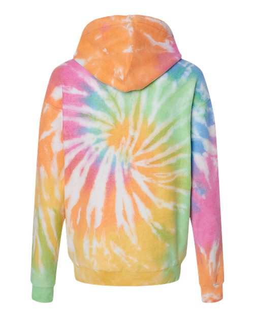 Unisex Tie-Dyed Cloud Inside-Out Fleece Hooded Sweatshirt – Back