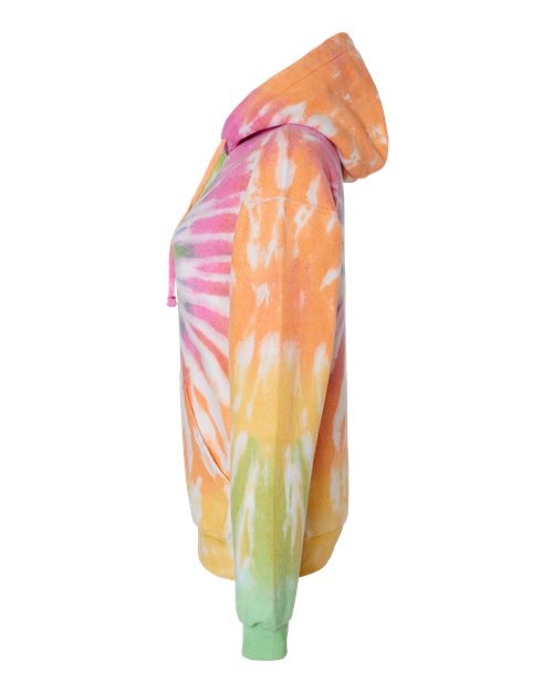 Unisex Tie-Dyed Cloud Inside-Out Fleece Hooded Sweatshirt – Detail