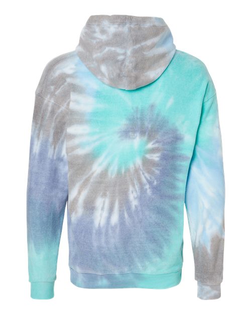 Unisex Tie-Dyed Cloud Inside-Out Fleece Hooded Sweatshirt – Back