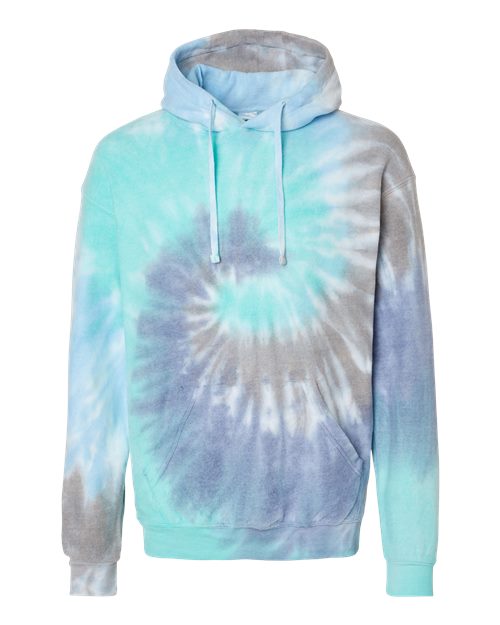 Unisex Tie-Dyed Cloud Inside-Out Fleece Hooded Sweatshirt – Front