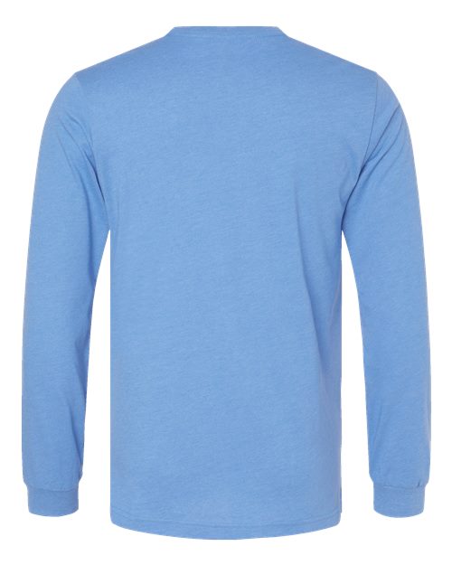 Heather CVC Long Sleeve Tee – Back