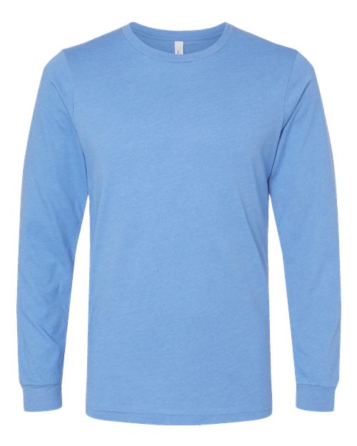 Heather CVC Long Sleeve Tee – Front