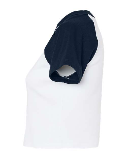 Women's Micro Rib Raglan Baby Tee – Detail