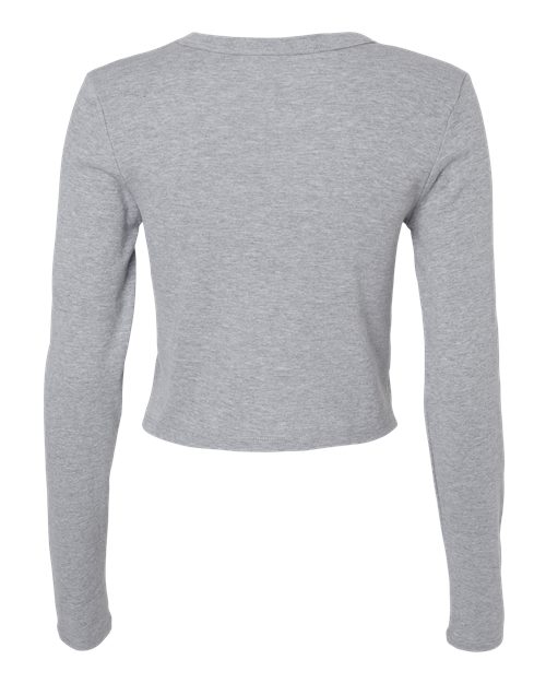 Women's Micro Rib Long Sleeve Baby Tee – Back
