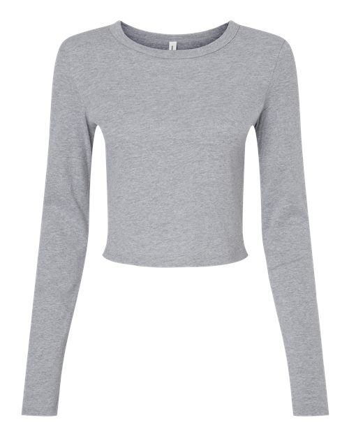 Women's Micro Rib Long Sleeve Baby Tee – Front