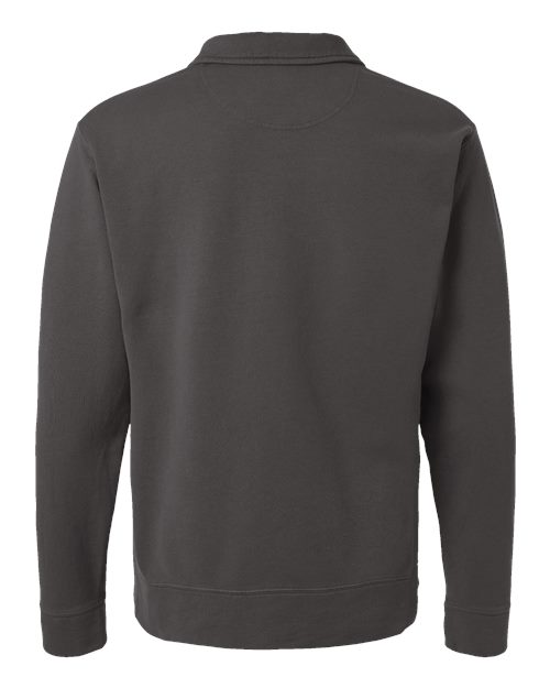 Unisex Garment-Dyed Polo Collar Sweatshirt – Back