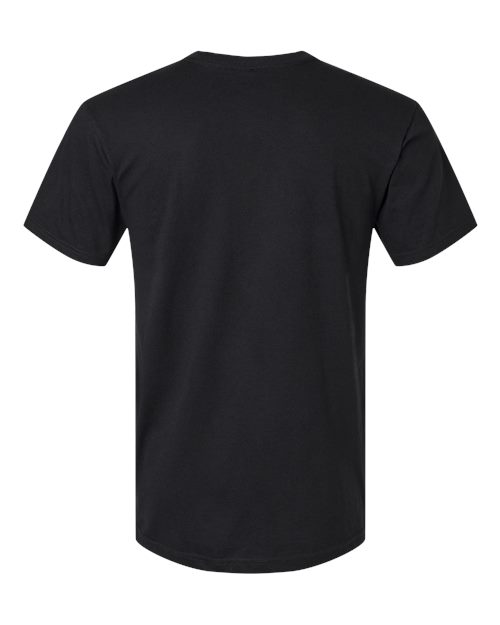 Unisex CVC Henley Tee – Back