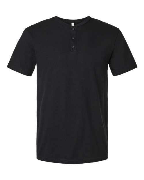 Unisex CVC Henley Tee – Front
