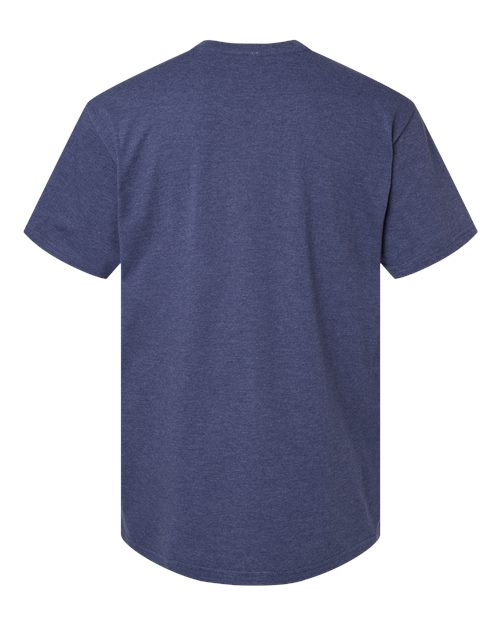 Unisex CVC Henley Tee – Back