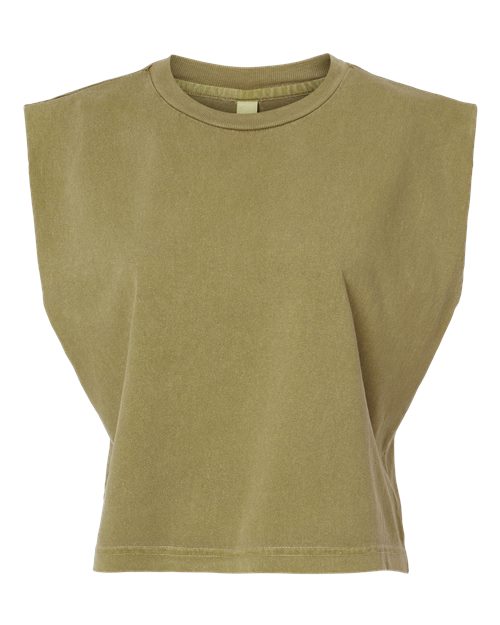 Women's Heavyweight Cotton Garment-Dyed Muscle Tee – Front