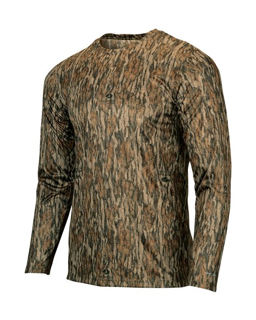 Men's Oxford Performance Camo Print Long Sleeve T-Shirt – Side