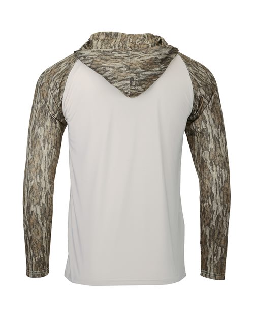 Men's Biloxi Performance Colorblocked Hooded Long Sleeve T-Shirt – Back