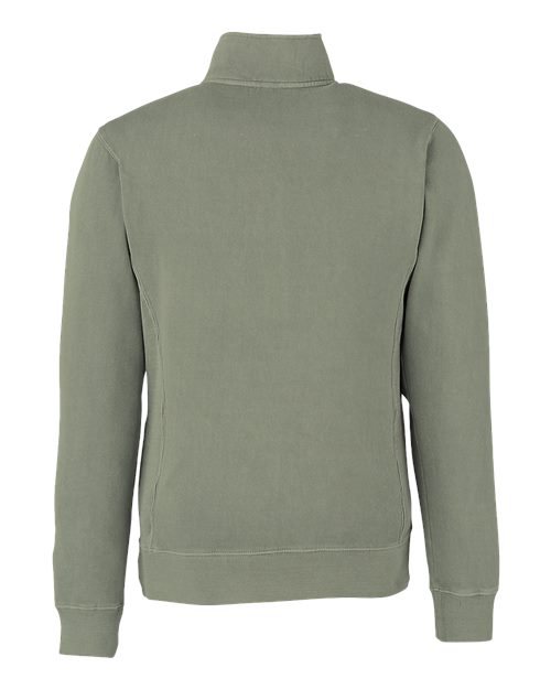 Unisex Pigment-Dyed Fleece Quarter-Zip Pullover – Back