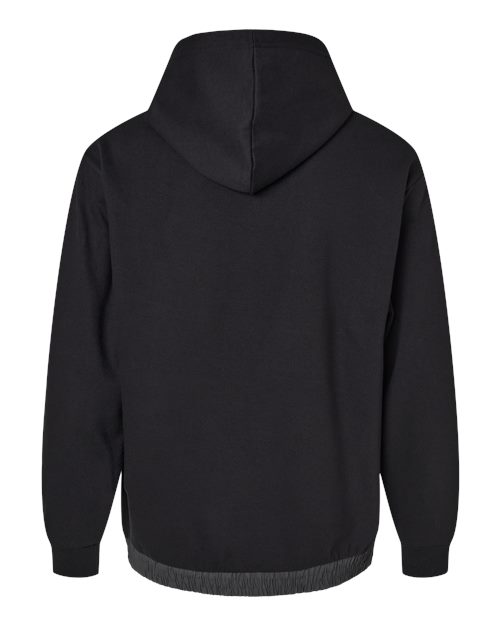 Unisex Mixed Media Hooded Sweatshirt – Back