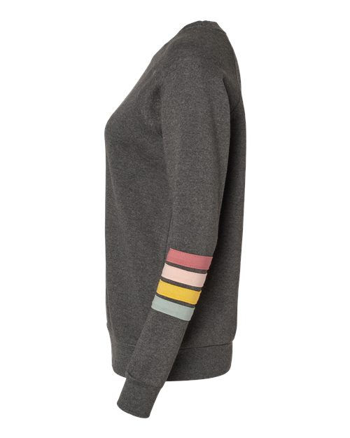 Women's Striped Sleeves Crewneck Sweatshirt – Detail