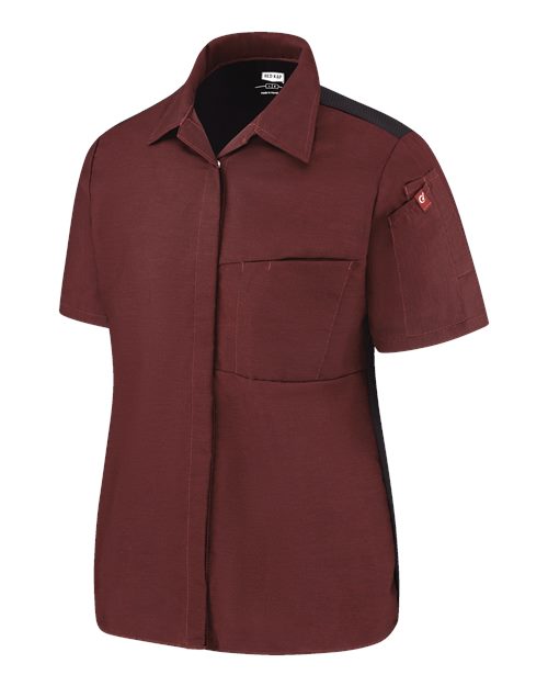 Women's Poplin Airflow Cook Shirt with OilBlok – Detail