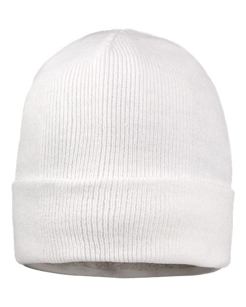 12" Sherpa Lined Cuffed Beanie – Front