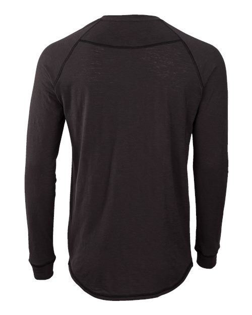 Unisex Henley Long Sleeve T-Shirt – Back