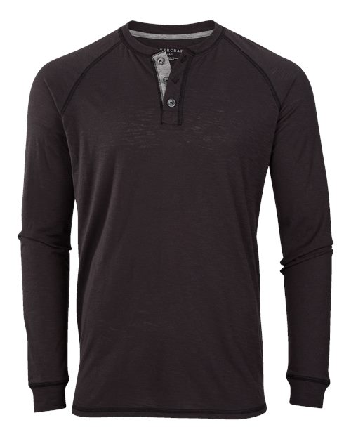 Unisex Henley Long Sleeve T-Shirt – Front