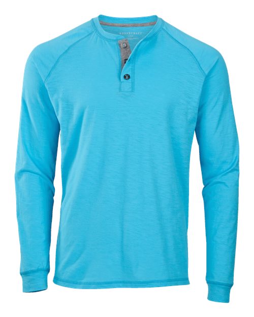Unisex Henley Long Sleeve T-Shirt – Front