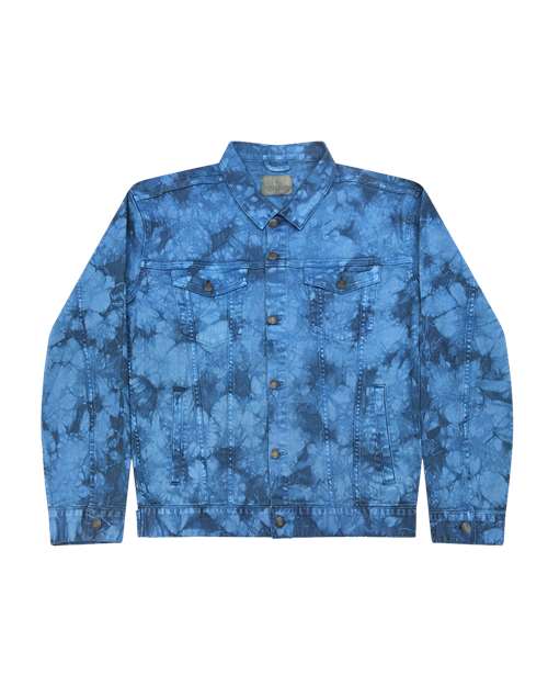 Unisex Tie-Dyed Denim Jacket – Front