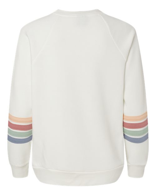 Women's Striped Sleeves Crewneck Sweatshirt – Back