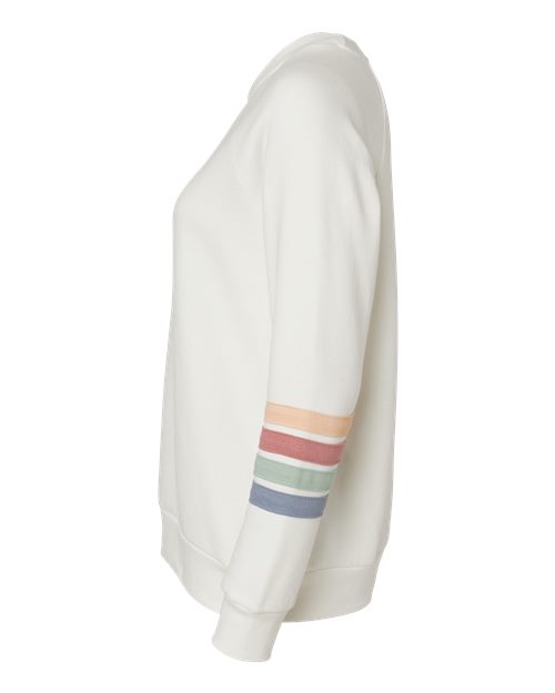 Women's Striped Sleeves Crewneck Sweatshirt – Detail
