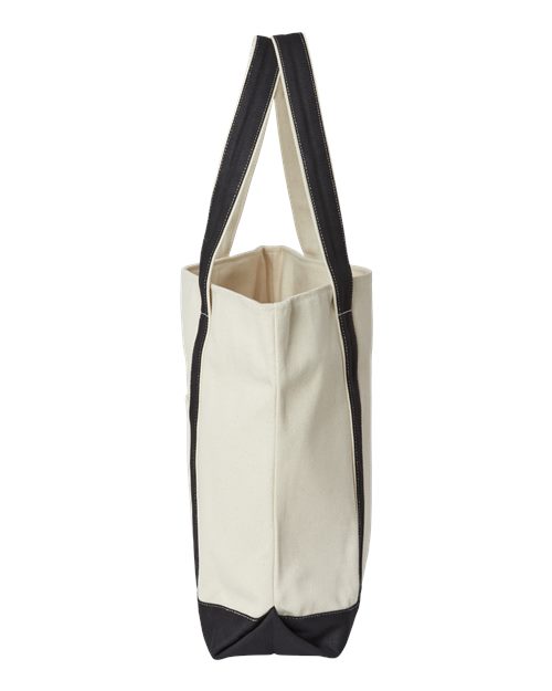 XL Zippered Cotton Canvas Resort Tote – Detail