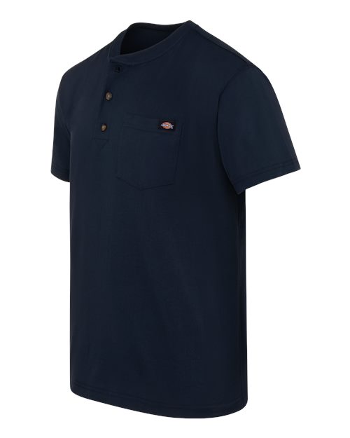 Men's Tall Heavyweight Traditional Short Sleeve Henley – Detail