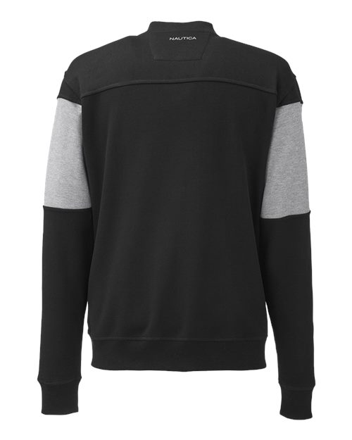 Unisex Anchor Fleece Colorblocked Bomber Jacket – Back
