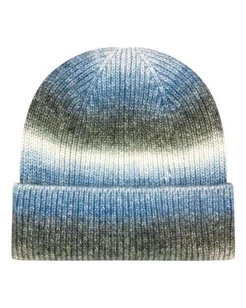 Tie-Dyed Ribbed Beanie – Front