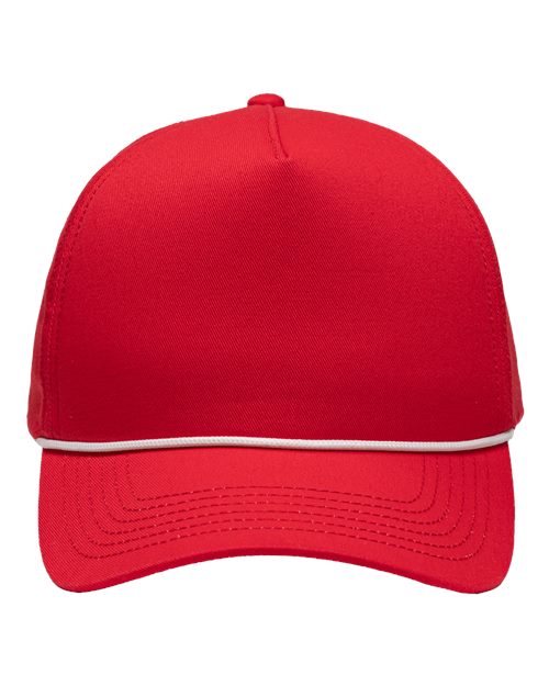 Five-Panel Rope Heritage Fit Cap – Front