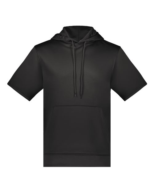 Unisex Fleece Short Sleeve Hooded Pullover – Front