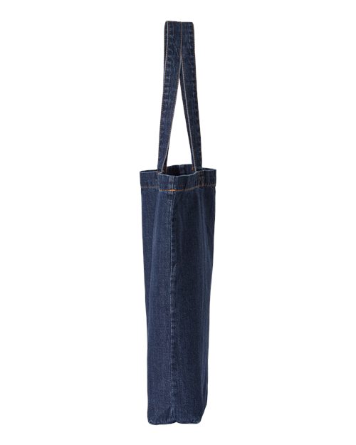 Cotton Denim Gusseted Tote Bag – Detail