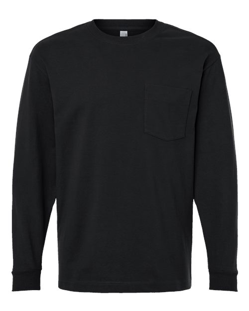 Unisex Super Heavyweight Long Sleeve Pocket Tee – Front