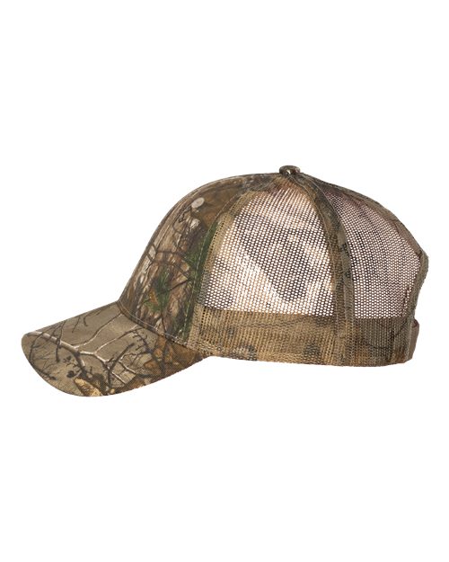 Camo Woven USA Flag Mesh Cap – Detail