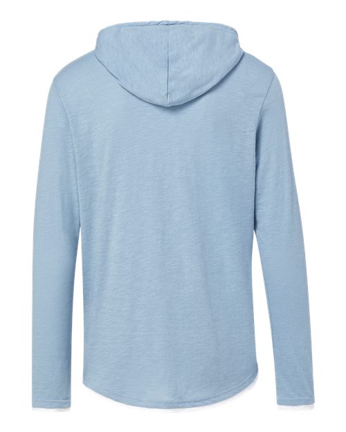 Unisex Miles Slub Hooded Long Sleeve T-Shirt – Back