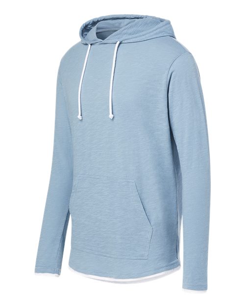 Unisex Miles Slub Hooded Long Sleeve T-Shirt – Detail