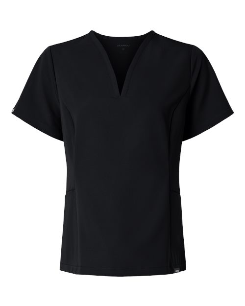 Women's Calix Fit & Flare Scrub V-Neck Top – Front
