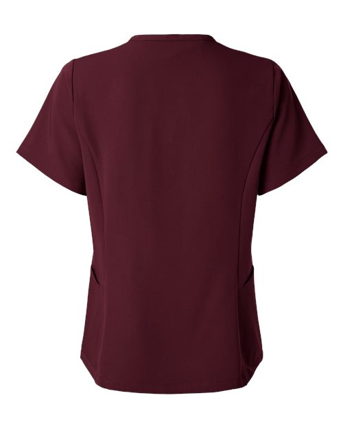 Women's Calix Fit & Flare Scrub V-Neck Top – Back