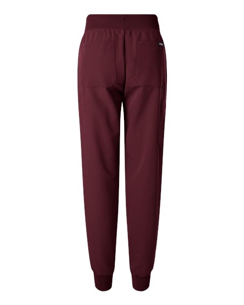 Women's Petite Sizes Silex Knit-Waist Scrub Joggers – Back