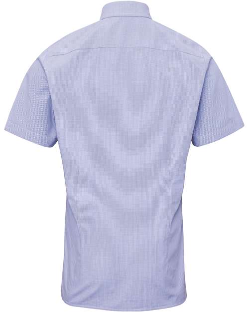 Men's Microcheck Gingham Cotton Shirt – Back