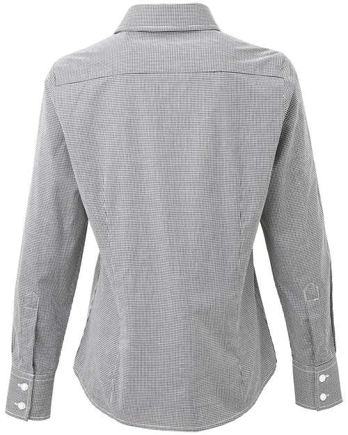 Women's Microcheck Gingham Cotton Shirt – Back