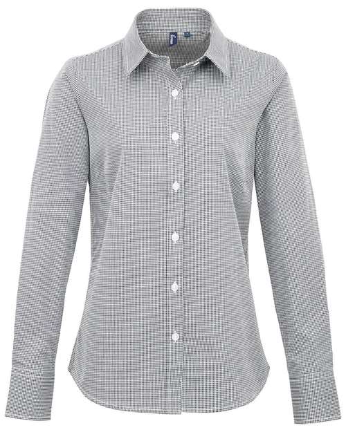 Women's Microcheck Gingham Cotton Shirt – Front
