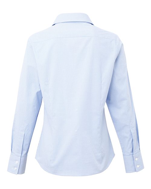 Women's Microcheck Gingham Cotton Shirt – Back