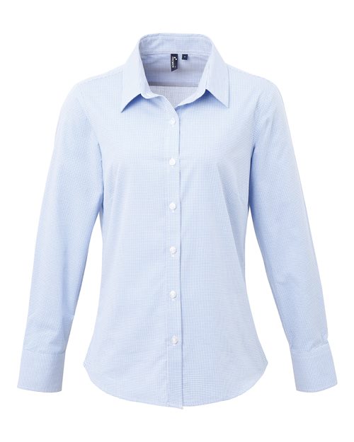 Women's Microcheck Gingham Cotton Shirt – Front