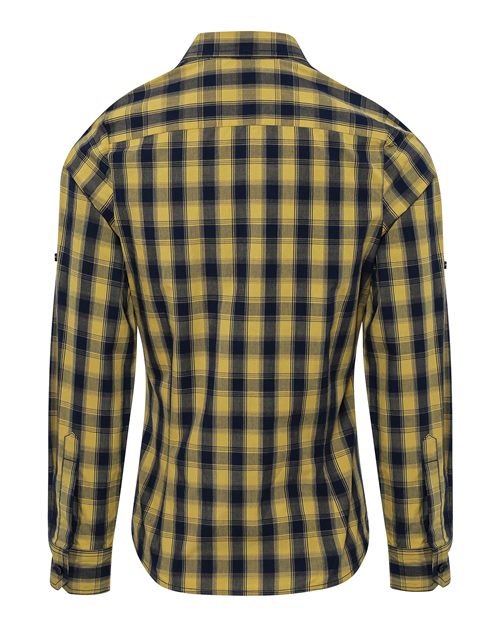 Women's Mulligan Check Cotton Dress Shirt – Back