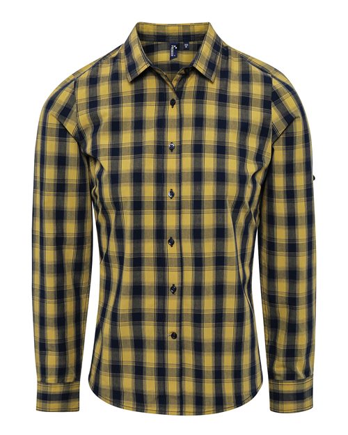 Women's Mulligan Check Cotton Dress Shirt – Front