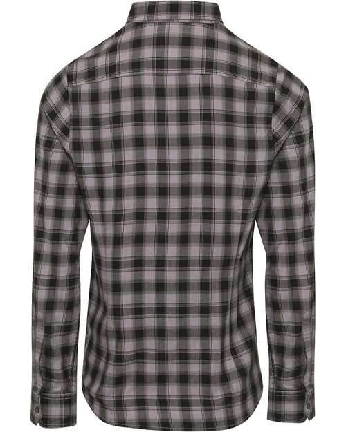 Women's Mulligan Check Cotton Dress Shirt – Back