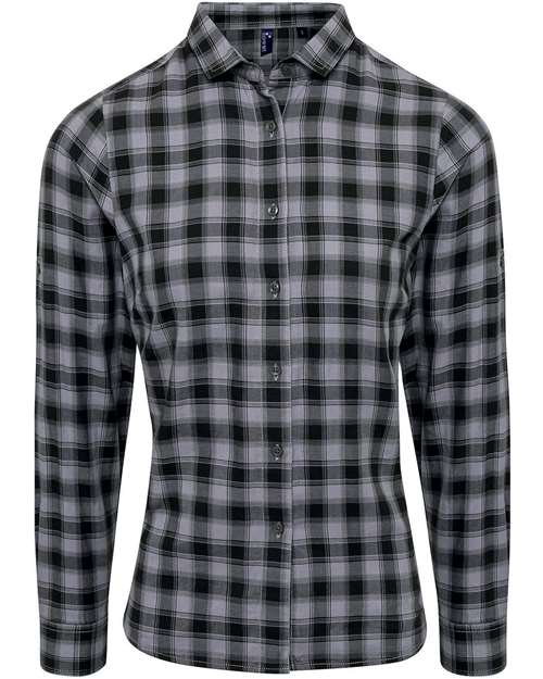 Women's Mulligan Check Cotton Dress Shirt – Front